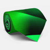 Cravate Curling vert citron vert et noir, avec ombre ? (Roulé)