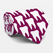 Cravate Custom dentist neck tie with molar tooth pattern (Roulé)