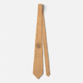 Cravate Custom logo  sliced wood block (Devant)