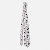 Cravate Custom Love Tie Pink Black Heart Sketch (Dos)