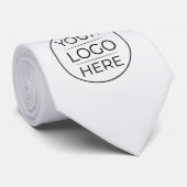 Cravate Custom Modern Round Business Logo (Roulé)
