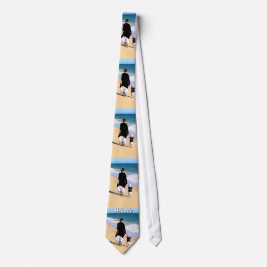 Cravate Custom Photo Neck Tie Personalized Name (Devant)