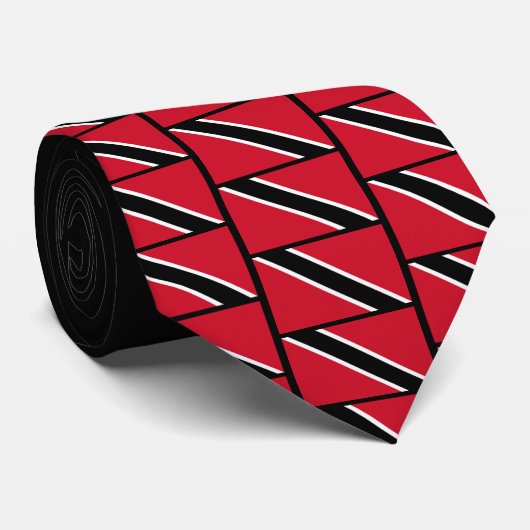 Cravate Custom TRINIDAD FLAG Monogram Neck Tie (Roulé)