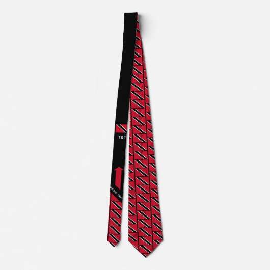 Cravate Custom TRINIDAD FLAG Monogram Neck Tie (Dos)