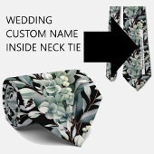Cravate Custom Wedding Name on Back of Neck Tie