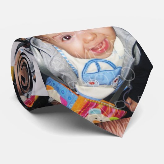 Cravate Customisez-le avec votre motif photo double face (Roulé)