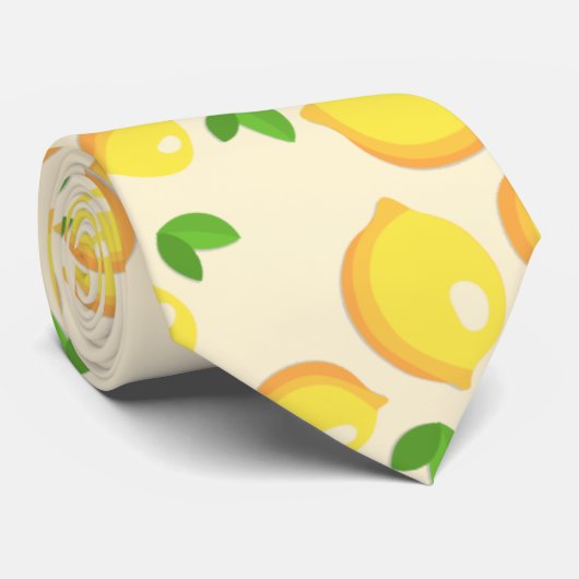 Cravate Customize Citron Pattern (Roulé)