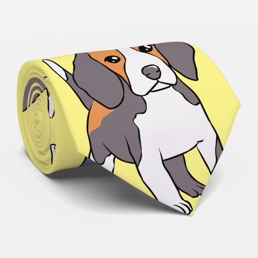 Cravate Cute Beagle (Roulé)