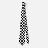 Cravate cute black white check pattern (Devant)