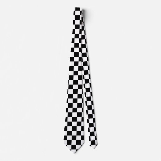 Cravate cute black white check pattern (Devant)