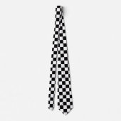 Cravate cute black white check pattern (Dos)