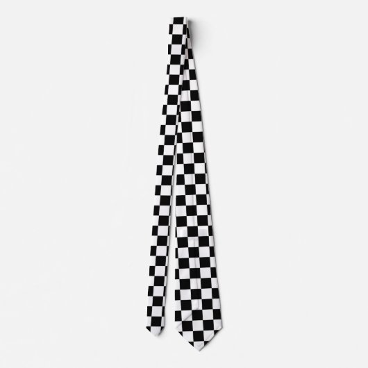 Cravate cute black white check pattern (Dos)