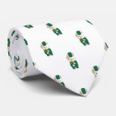 Cravate Cute Bunny Trombone Player Green Band Pattern (Roulé)