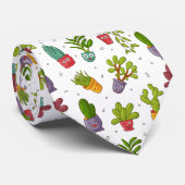 Cravate Cute Cactus Nature Succulents Motif (Roulé)