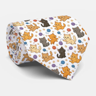 Cravate Cute Cat Pattern