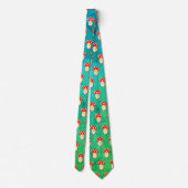 Cravate Cute Champignons Dessin Motif Bleu Et Vert (Dos)