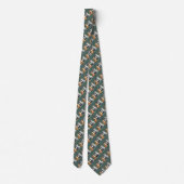 Cravate Cute Chats Chatons Chatons Happy Grey Vert (Dos)
