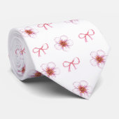 Cravate Cute Cherry Blossom Ribbon Design (Roulé)