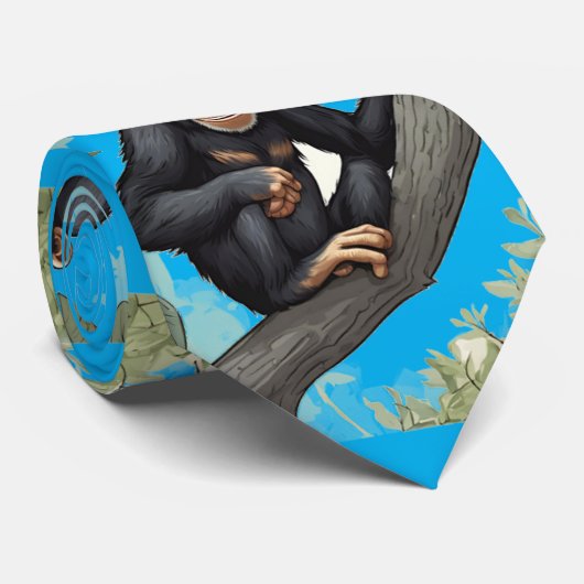 Cravate Cute Chimpanzé (Roulé)