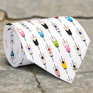 Cravate Cute Colorful National Cyclists Illustration Art