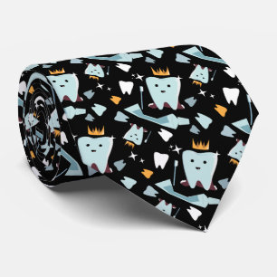 Cravate Cute Dentiste Dental Hygiéniste Motif dentaire No