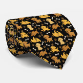 Cravate Cute Dog Pattern (Roulé)