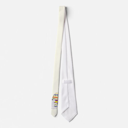 Cravate Cute easter bunny holding painted egg (Dos)