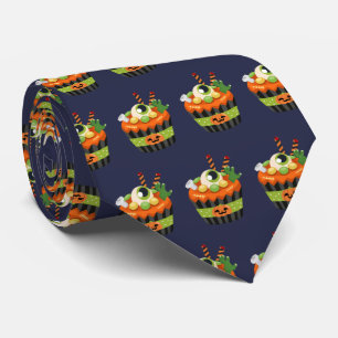 Cravate Cute et Déplaisante Halloween Cupcake avec un Big 