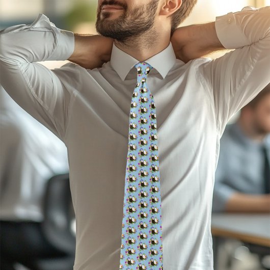 Cravate Cute Ferrets Floral