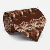 Cravate Cute Fox, animal, wildlife, Funny Tie (Roulé)