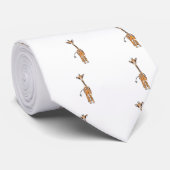 Cravate Cute Giraffe drawing, safari animals (Roulé)