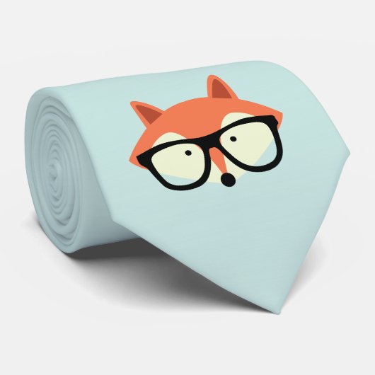 Cravate Cute Hipster Red Fox (Roulé)