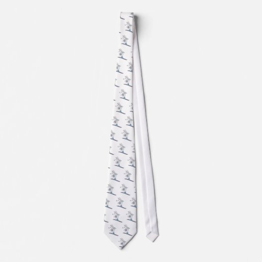 Cravate Cute lapin ski amour necktie (Devant)