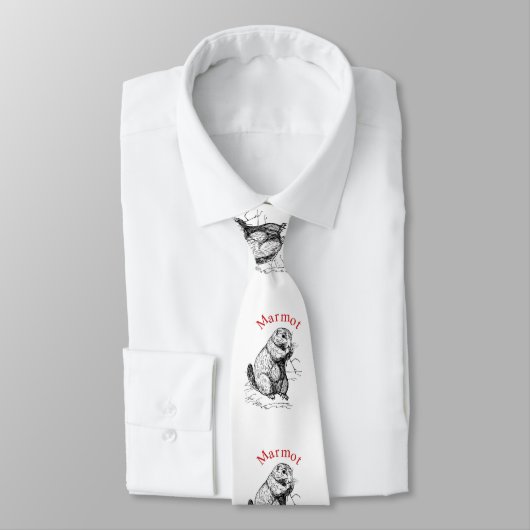 Cravate Cute Marmot Animal Thunder_Cove (Attaché)