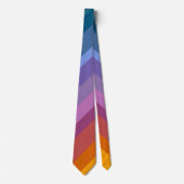 Cravate Cute Moderne Abstrait Vibrant Arc-en-ciel rayures  (Devant)
