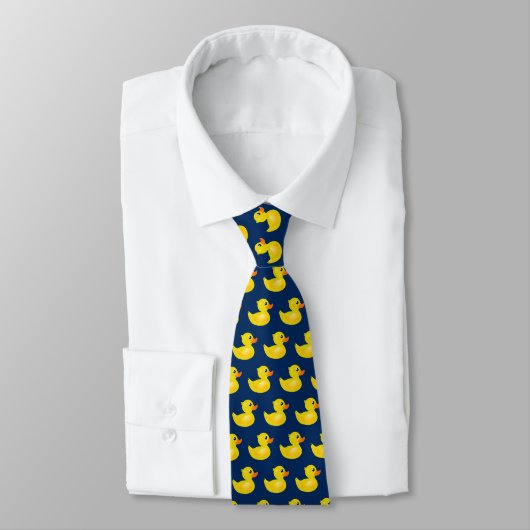 Cravate Cute Motif de canard en caoutchouc jaune (Attaché)