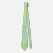Cravate Cute Motif de canard en caoutchouc jaune (Devant)