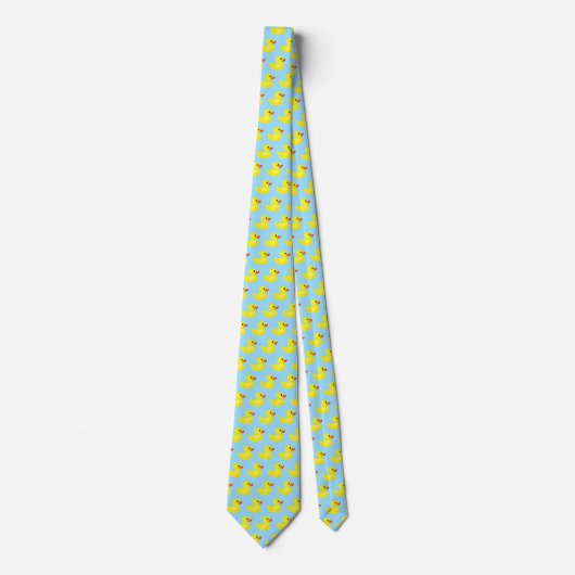 Cravate Cute Motif de canard en caoutchouc jaune (Devant)