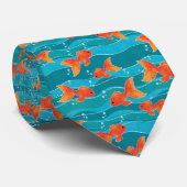Cravate Cute Motif de natation Goldfish & Water (Roulé)