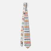 Cravate Cute Orange Blue Spring Rainbow Clouds Motif (Dos)