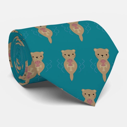 Cravate Cute Otter (Roulé)