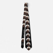 Cravate Cute Otter Motif animal spirituel sur le noir (Dos)