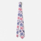 Cravate Cute Pastel Pink And Blue Floral Spring Garden (Dos)