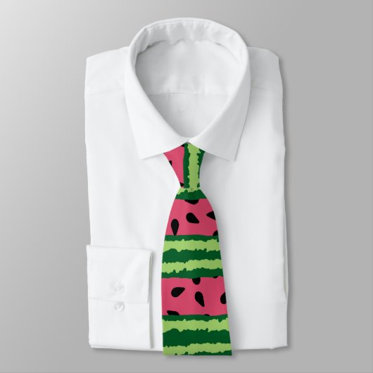 Cravate Cute pastèque Motif rose et vert (Attaché)
