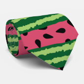 Cravate Cute pastèque Motif rose et vert (Roulé)