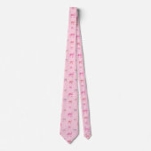 Cravate Cute Pink Ribbon and Gingham Sweet Girly Pattern (Devant)