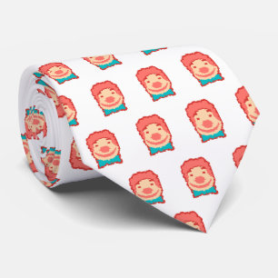 Cravate Cute pixeled clown face  throw pillow