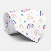 Cravate Cute Rainbows & Hearts Motif (Roulé)