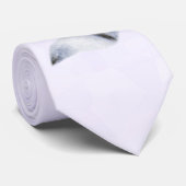 Cravate Cute renard nordique avec marques florales (Roulé)