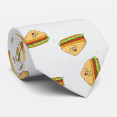 Cravate Cute sandwichs caractère motif (Roulé)